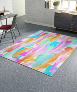 Colorful Brushstrokes Rug Brights Photographic Rug