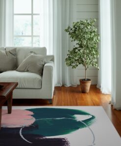 Abstract Watercolor Paint BrushStrokes Rug