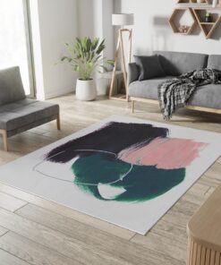 Abstract Watercolor Paint BrushStrokes Rug