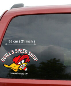 2 Pcs Personalized Hot Rod Duck Hot Rod Garage Vinyl Decals For Side Car
