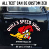 2 Pcs Personalized Hot Rod Duck Hot Rod Garage Vinyl Decals For Side Car