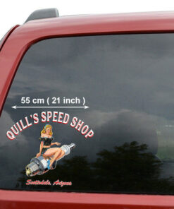 Personalized Pinup Girl Spark Plug Hot Rod Garage Decals For Cars