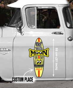 Personalized Go With Moon Eyes Decals For Car Set 2 Pcs