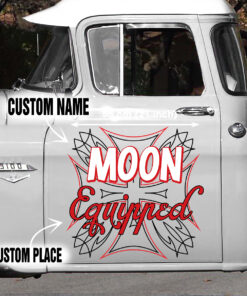 Moon Equipped Vinyl For Car Decals Set 2 Pcs