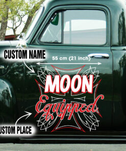 Moon Equipped Vinyl For Car Decals Set 2 Pcs