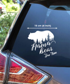 Mama Bear Forest Mom Car's Side And Window Stickers