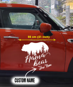Mama Bear Forest Mom Car's Side And Window Stickers