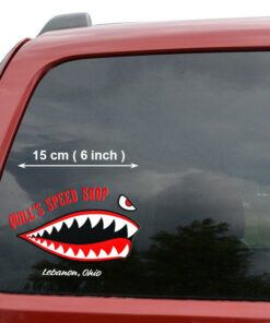 Hot Rod And Custom Flying Tiger Outdoor Vinyl Decals For Car Set 2 Pcs
