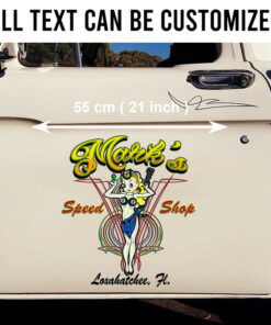 Lady Luck Pinstripe Vinyl Decal For Truck, Lowrider, Hot Rod Car Set 2 Pcs