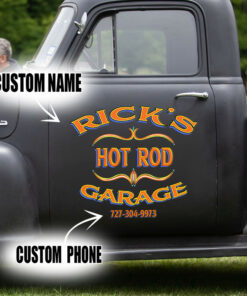Pinstripe Hot Rod Garage Car Side Door Vinyl Graphics