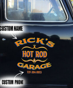 Pinstripe Hot Rod Garage Car Side Door Vinyl Graphics