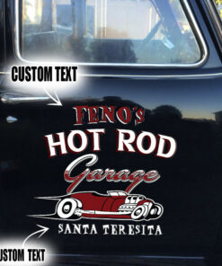 Hot Rod Lettering Side Car Vinyl Decal Set 2 Pcs