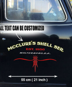 Custom Name Old Skool Lowrider Pinstripe Decals