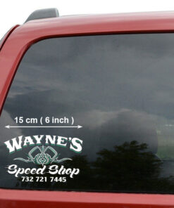 V8 Speed Shop Vinyl Decals For Truck window Set 2 Pcs