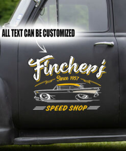 Lowbrow Pinstripe Hot Rod Print On Demand Vinyl Decals For Car