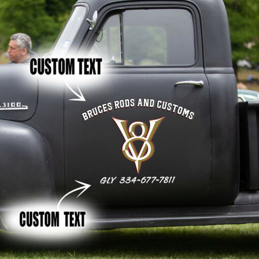 V8 Car Side Decals And Graphics Set 2 Pcs Dingmun