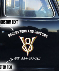 V8 Car Side Decals And Graphics Set 2 Pcs