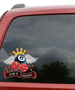 Personalized 8 Ball Kustom Kulture Vinyl Sticker For Car Pack 2