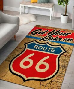 Get Your Kicks On Route 66 Area Rug For Living Room Bedroom Nursery room