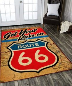 Get Your Kicks On Route 66 Area Rug For Living Room Bedroom Nursery room