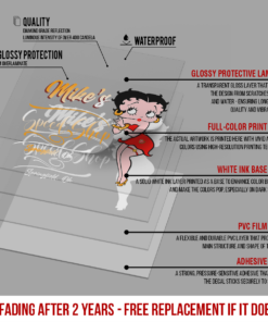 Alternative view of Old School Betty Boop Hot Rod Stickers