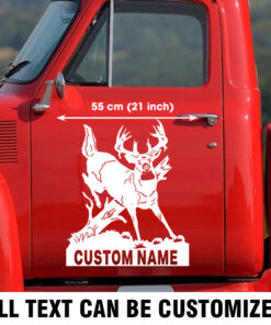 Large Custom Name Deer Hunting Vinyl Decals
