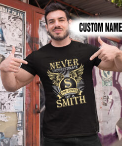 Alternative view of Personalized Name Shirts Never Understimate The Power Of Smith