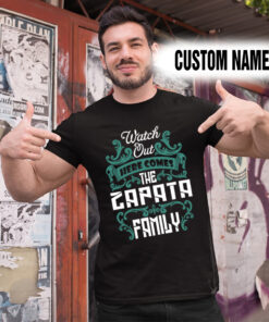 Alternative view of Personalized Name Shirts Watch Out Here Comes The Zapata Family