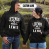 Personalized Name Shirts Legends Are Named Lewis