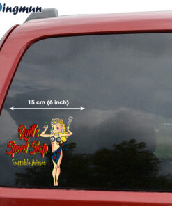 Lady Luck Speed Shop Hot Rod Door Art Decals