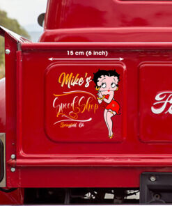 Old School Pinup Girl Hot Rod Stickers
