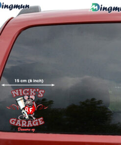 Personalized Rat Fink With Piston Vinyl Decals For Vehicle