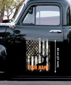Alternative view of Camo US Flag Elk Camouflage Hunting Decals For Truck
