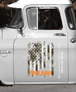 Camo US Flag Elk Camouflage Hunting Decals For Truck