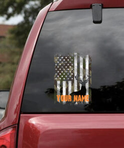 Camo US Flag Elk Camouflage Hunting Decals For Truck
