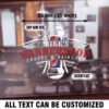 Personalized Barber Shop Sing Vinyl Sticker For Windows, Cars Door
