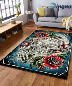Here and Seen Ouija Board Rose Skull Cute Traditional Tattoo Flash Rug