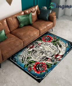 Here and Seen Ouija Board Rose Skull Cute Traditional Tattoo Flash Rug