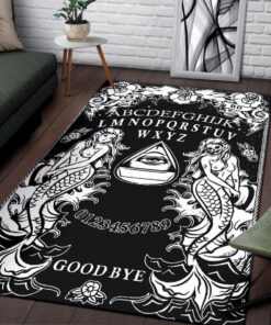 All Seeing Eye Ouija Board Area Rug, Gothic Halloween Home Decor