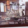 Personalized Barber Shop Window Graphics Vinyl Decals