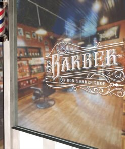 Personalized Barber Shop Window Graphics Vinyl Decals