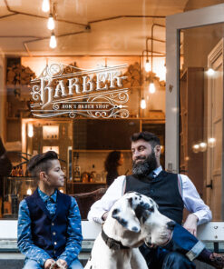 Personalized Barber Shop Window Graphics Vinyl Decals