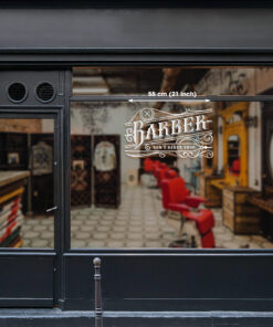 Personalized Barber Shop Window Graphics Vinyl Decals