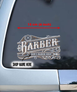 Personalized Barber Shop Window Graphics Vinyl Decals