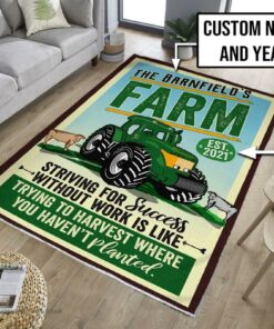 John Deere Rug - Striving For Success Without Work Is Like Trying To Harvest Where You Haven't Planted3