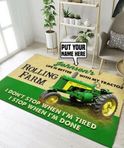 John Deere Rug Rolling Farm Life Is Better With My Tractor