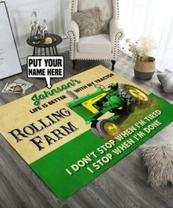 John Deere Rug Rolling Farm Life Is Better With My Tractor