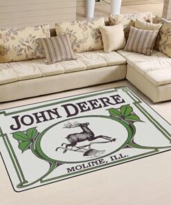 Personalized John Deere Rugs Floors Mat For Tractor Room Decor