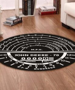 Tractor John Deere Round Rug For Living Room, Bedroom