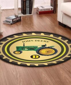 Farmer Tractor John Deere Round Rug For Bedroom Living Room Decor
